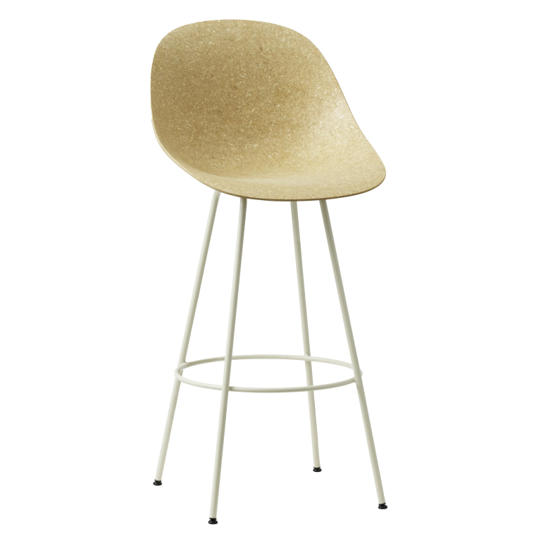 Normann Copenhagen Mat Bar Chair barkruk 75cm Hemp Cream Steel