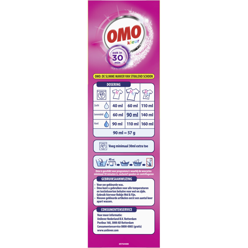 Omo Poeder wasmiddel kleur
