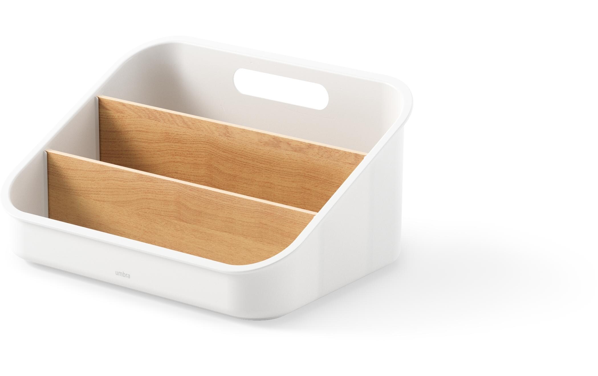 Aufbewahrungsbox Bellwood Nature/WeissOrganizer mit 3 Fächern