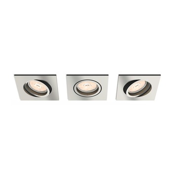 Philips Donegal inbouwspot vierkant nikkel 230V
