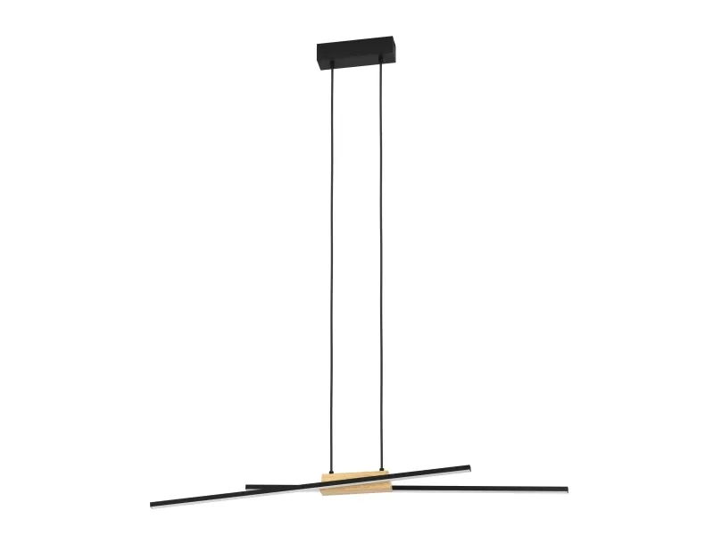 EGLO PANAGRIA LANGBORD 2L SORT/TRÆ FSC