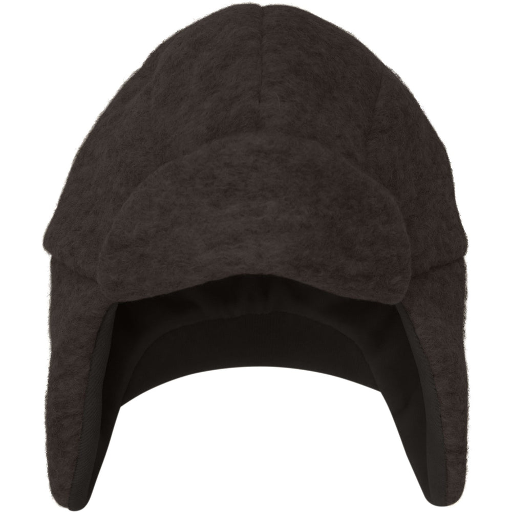Køb Huttelihut Dark Brown Melange Hue Uld W. Velour Lining