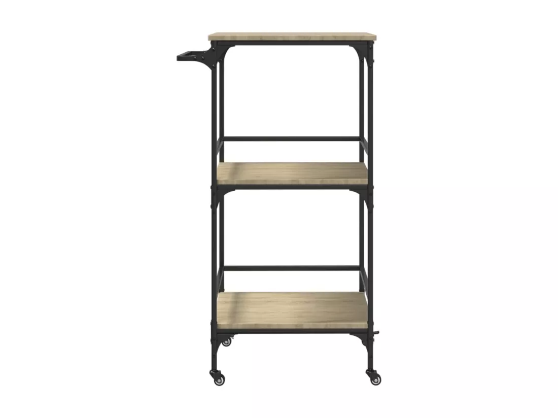 Chariot de cuisine chêne sonoma 60,5x50x105cm bois d'ingénierie