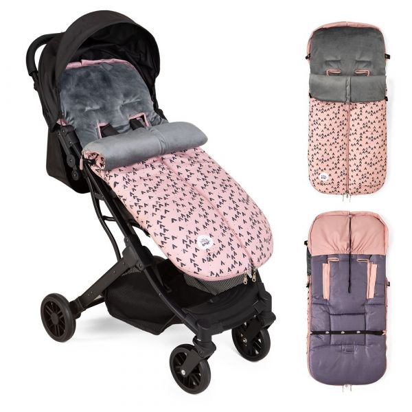 Interbaby Saco Universal para Carrinho de Passeio Impermeável 46X105 Cms Coralina Montan Rosa