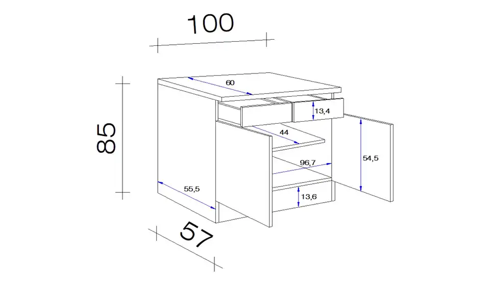 Unterschrank Ens 100 cm