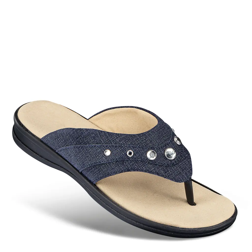 DAMEN - Zehenpantolette LARISSA blau