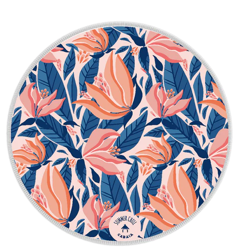 Serviette ronde Bora Bora rose