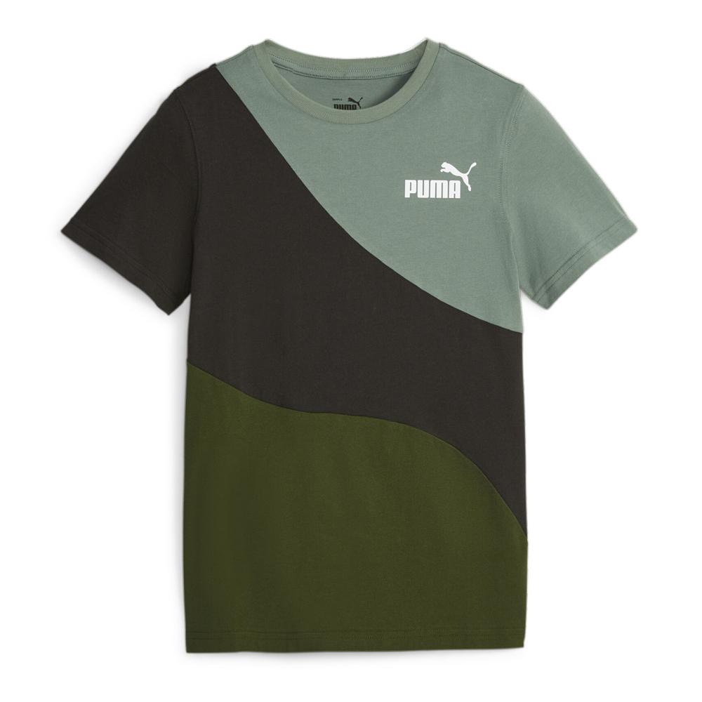 Puma T-shirt Kaki/Noir Garçon Puma Power Cat 674231-31