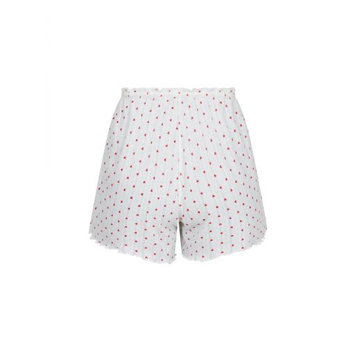 Neo Noir Merrit Pointelle Heart Shorts, White, 42