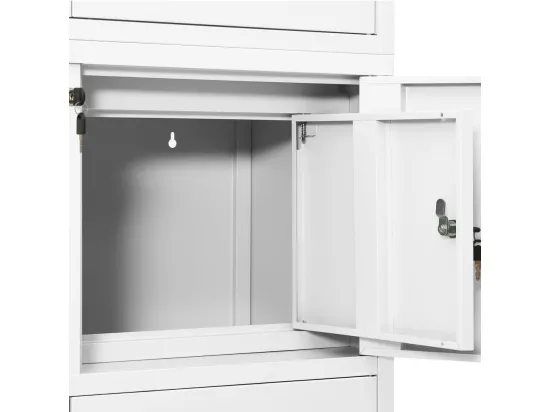 Armoire de bureau Blanc 90x40x180 cm Acier