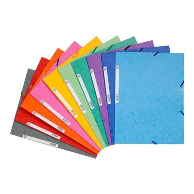 Exacompta Nature Future - 10 Chemises à 3 rabats - A4 - pour 250 feuilles - couleurs vives assorties