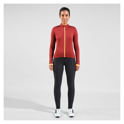 Veste de Cyclisme Femme Odlo Full Zip Zeroweight Ceramiwarm Rouge