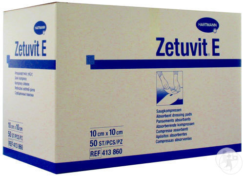 Hartmann Zetuvit E Pansements Absorbants Non Stériles 10x10cm Pièces 50 (4138601)