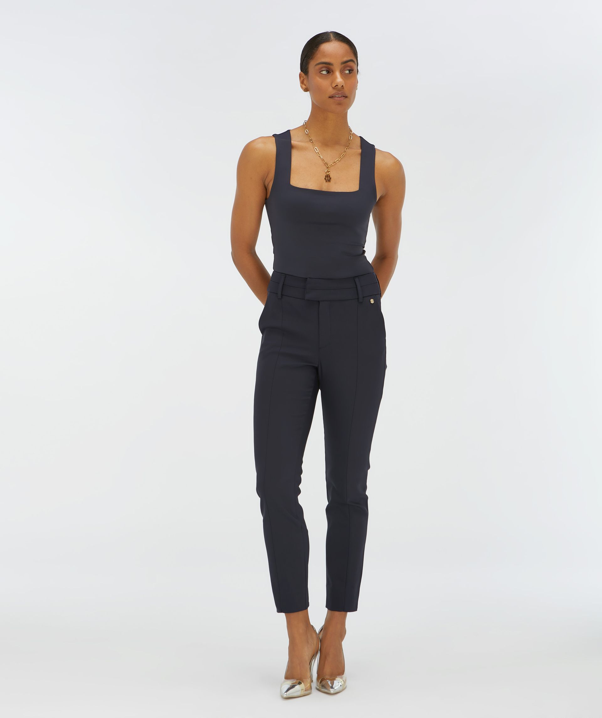 JV-LINDE slim fit top - dark blue