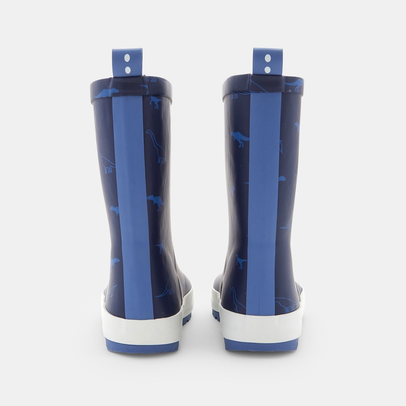 Bottes de pluie impression dinosaures bleues garçon