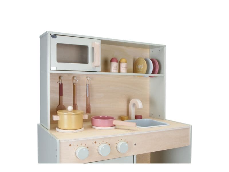 Little Dutch Kinderspielküche Mint Spielküche aus Holz für Kinder mit Küchenzubehör