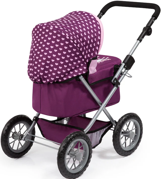 Bayer Puppenwagen »Trendy, pflaume« mit Wickeltasche