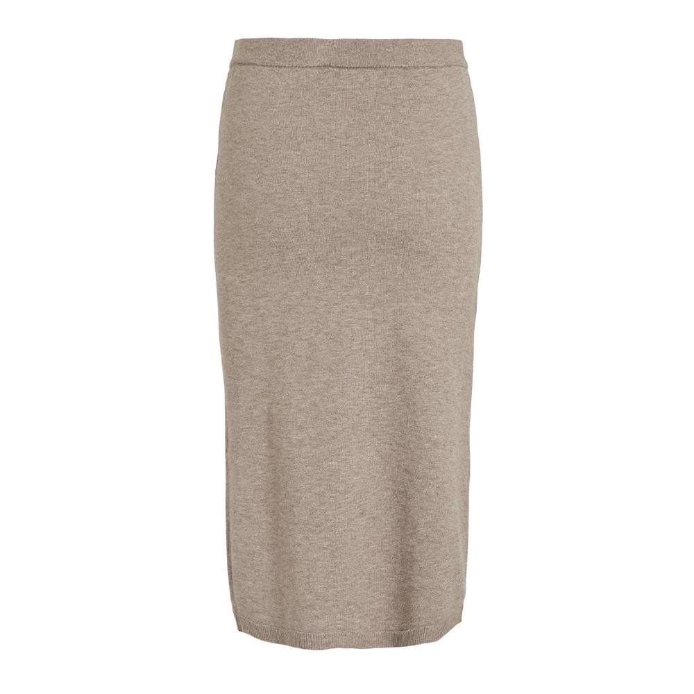 Vila Jupe Portefeuille Beige Femme Vila Plain