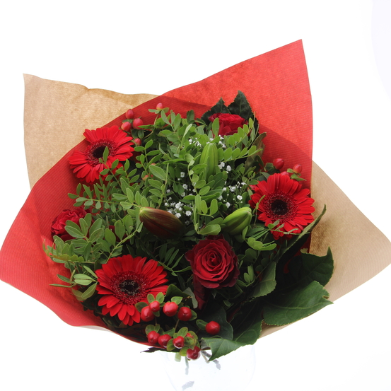 Bouquet de fleurs ‘’Florelites’’ rouge 18 tiges