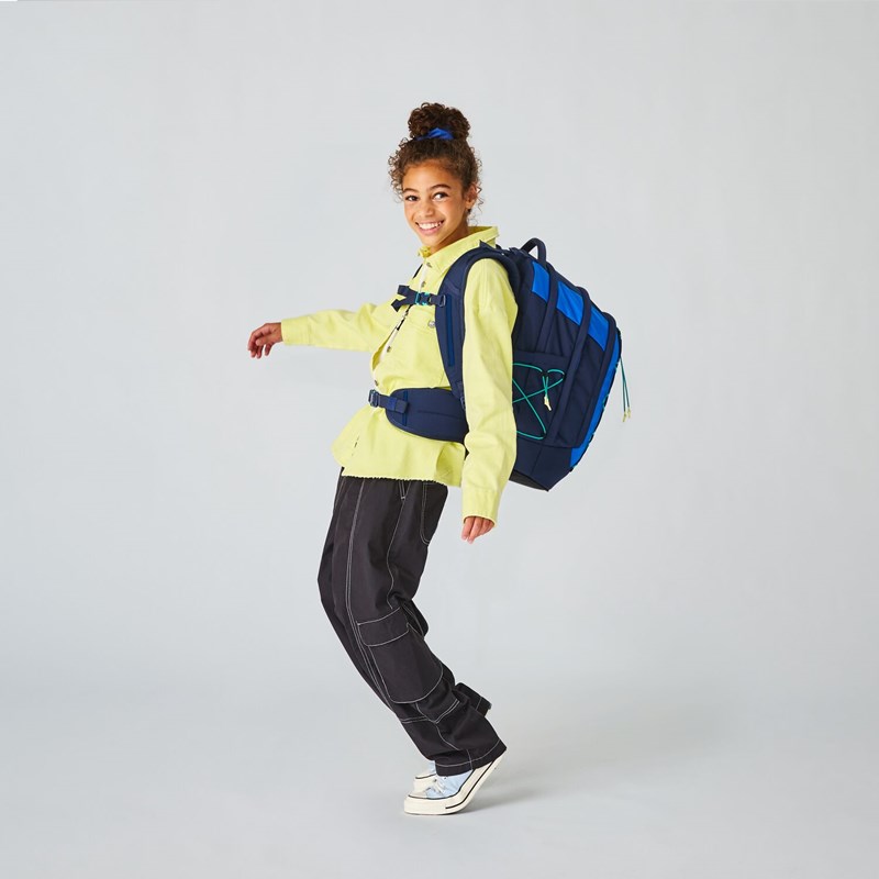 Satch<br>Skoletaske Pack Crossed Blue