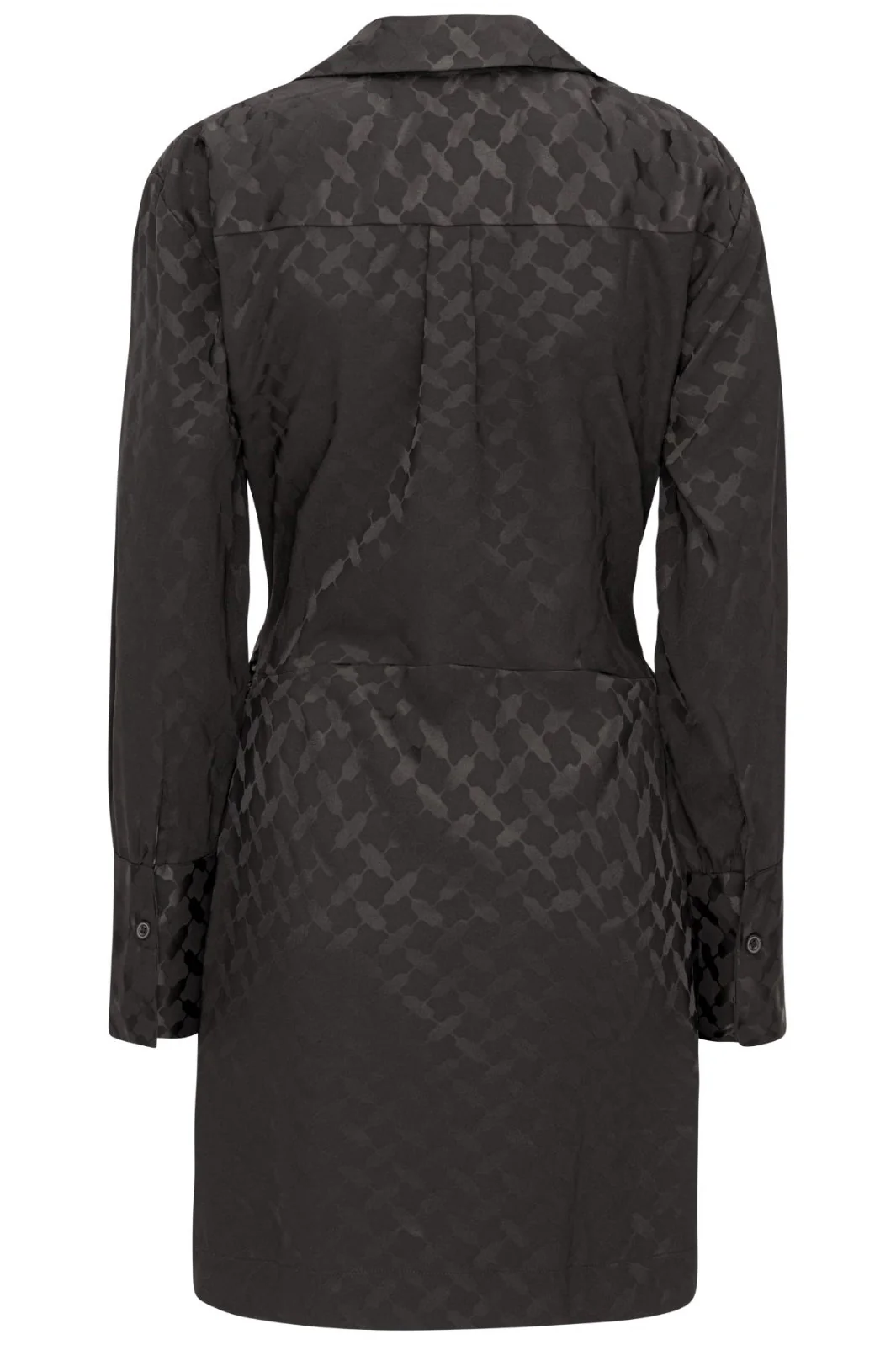 Karmamia Ivy Wrap Dress black keffiyeh jacquard