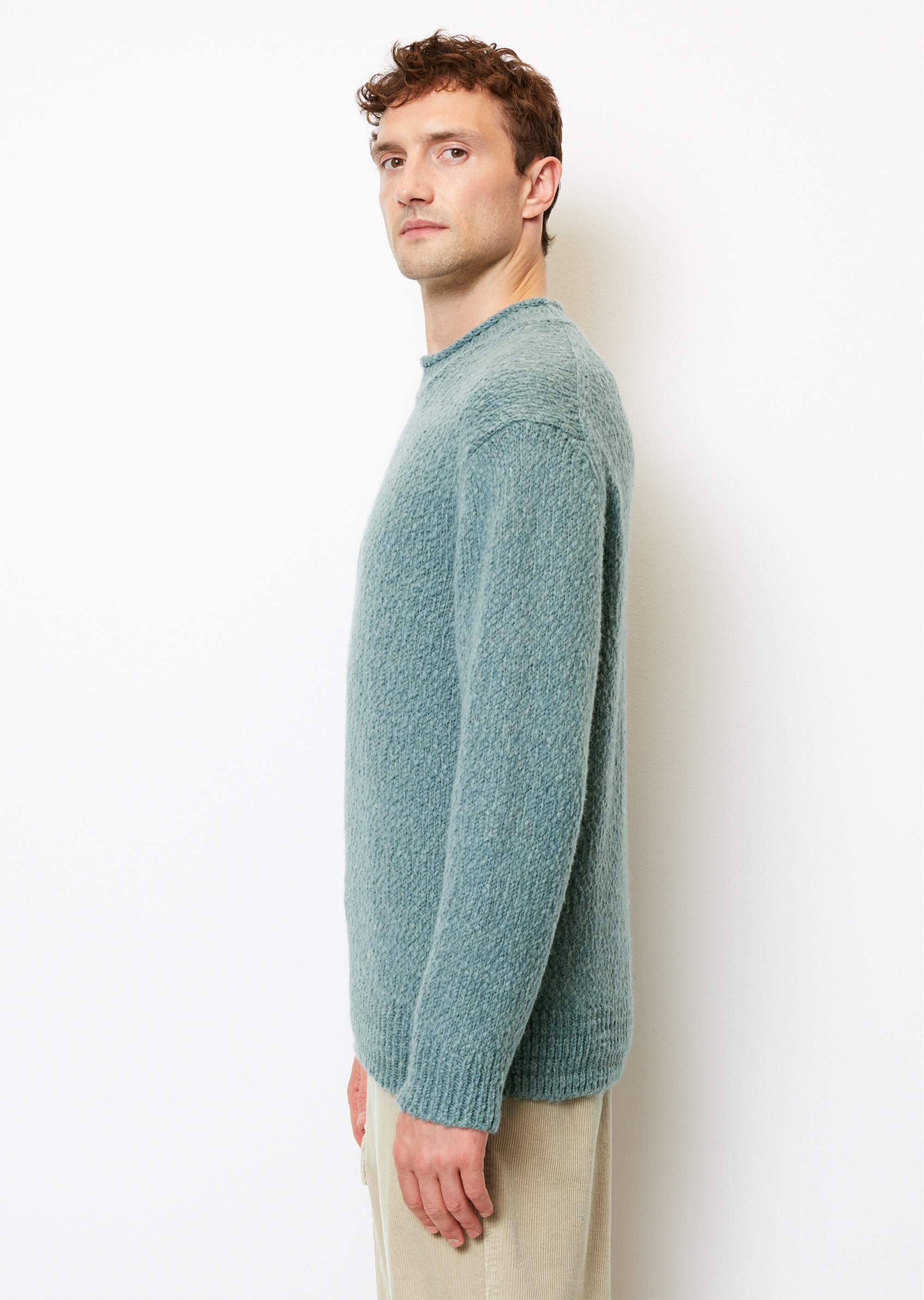 Pullover regular aus Wolle-Mix mit Slub-Optik