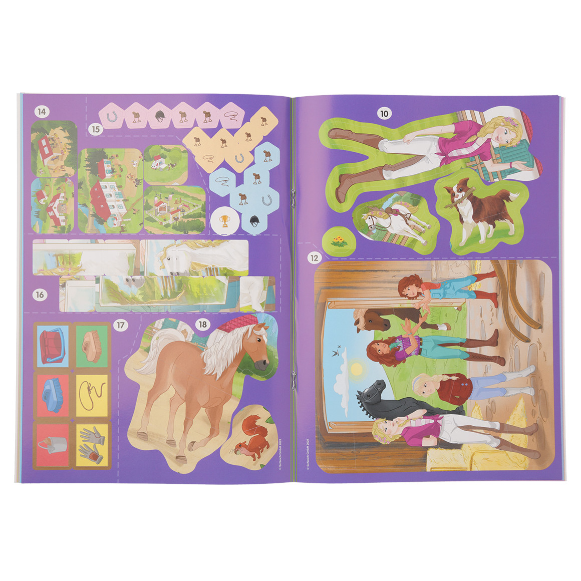 Topolino Schleich Sticker- und Rätselbuch Horse Club lila