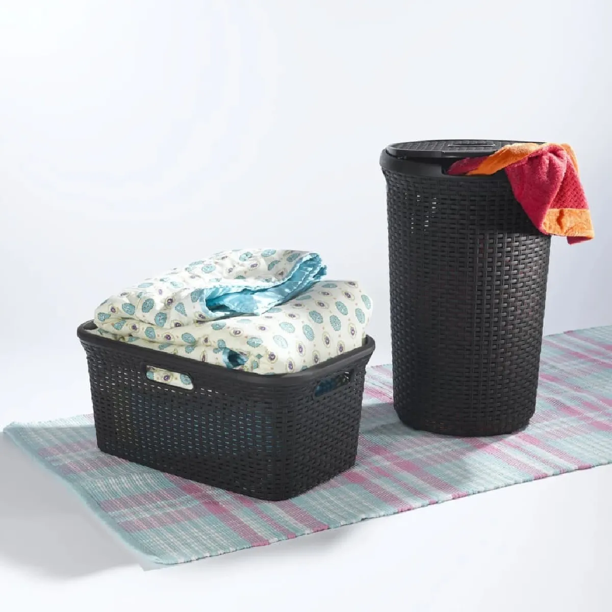 Curver Panier à linge Style - 45L - Marron foncé