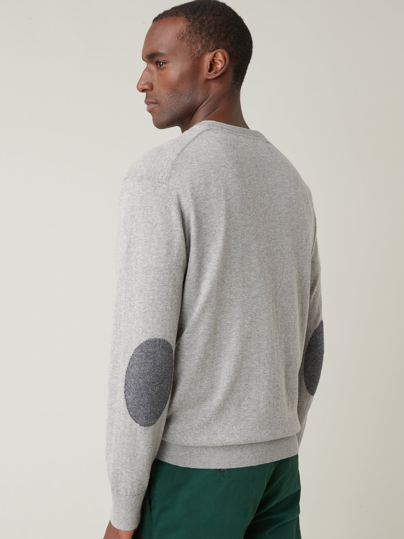 Pull col V homme coton, soie et cachemire