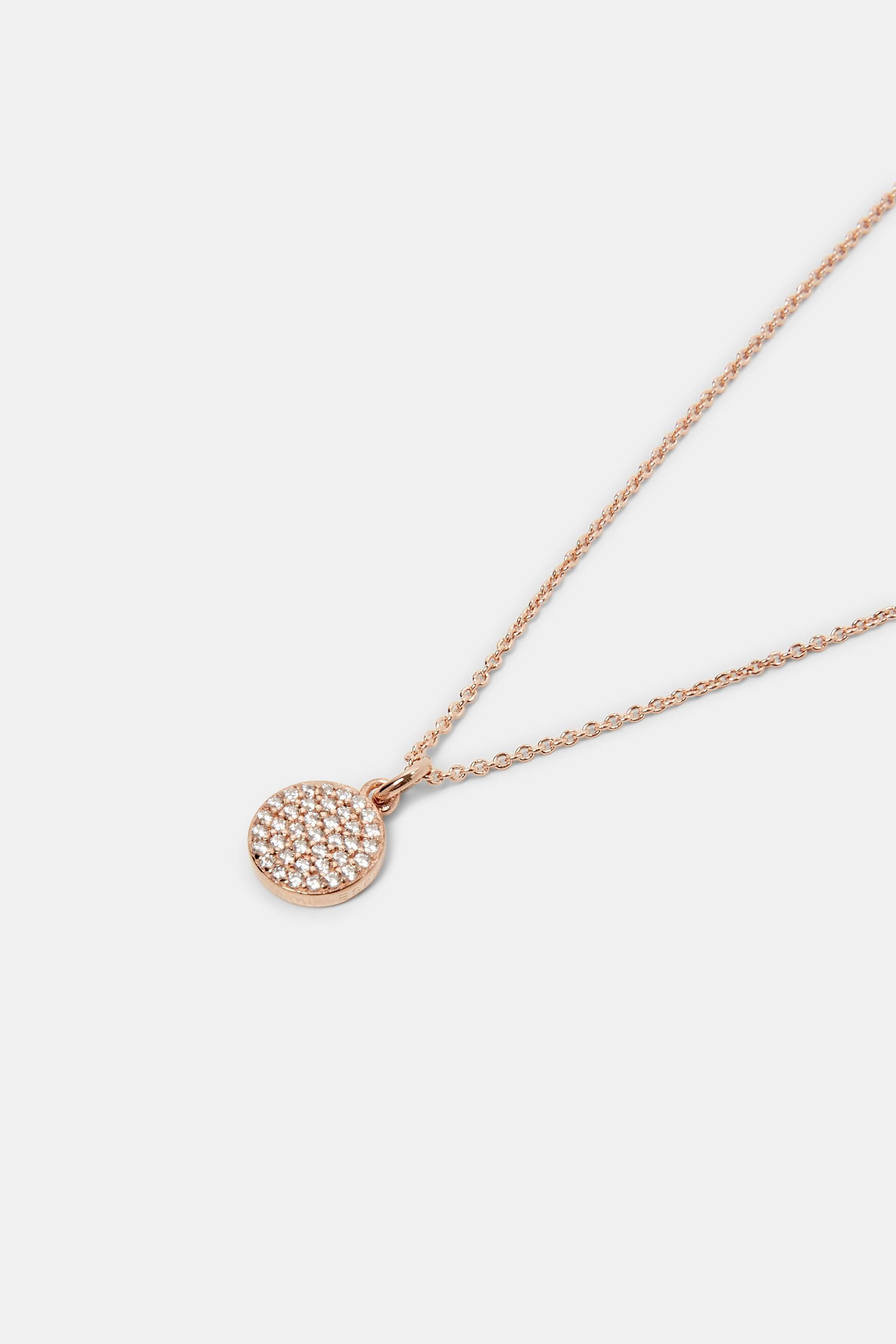 Collier à pendentif en zircone, argent sterling