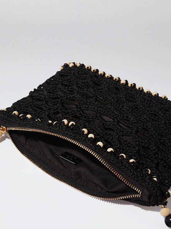Bolsa de crochê - Preta