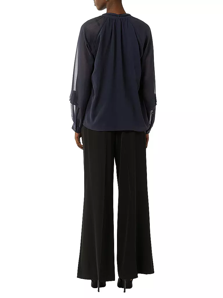 COMMA Bluse dunkelblau