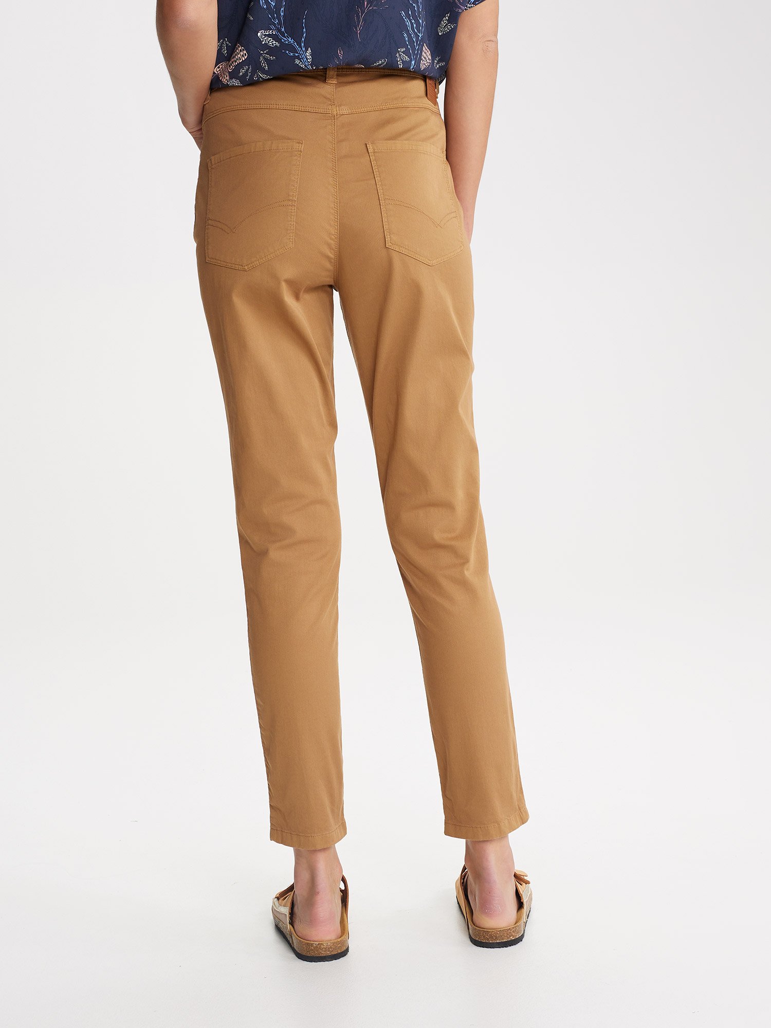 Pantalon Femme 7\/8 Coton Biologique Marron