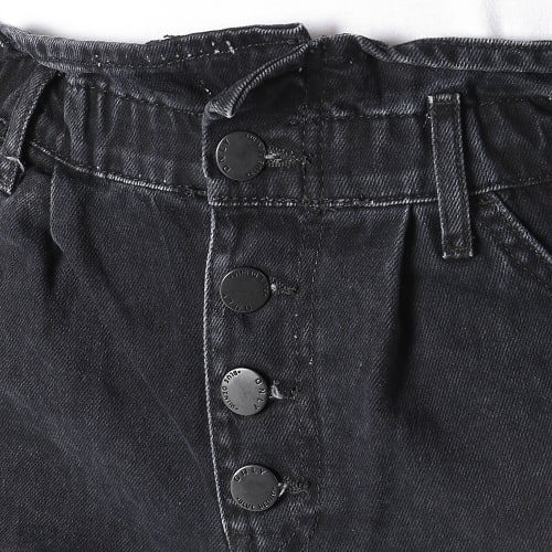 Short Jean Slim Femme Cuba Life Paperbag Noir
