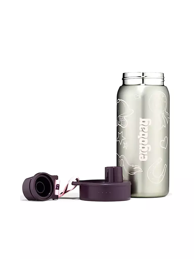 ERGOBAG Edelstahl Trinkflasche 0,5L Lila lila