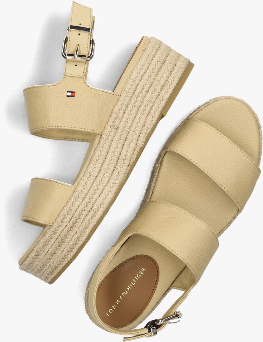 TOMMY HILFIGER beige tommy hilfiger espadrilles mid wedge sandal