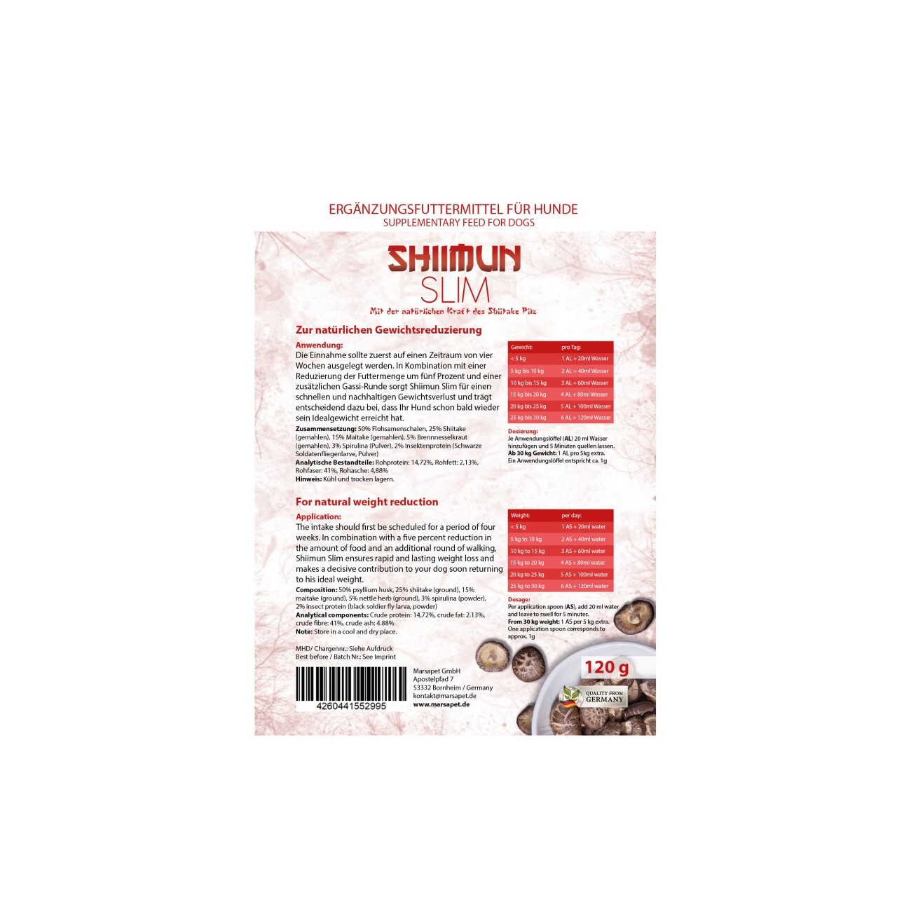 Marsapet Bellfor Shiimun Slim Pulver - 120g