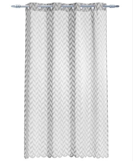 Ösenvorhang Hedgehog 2er Set, 140x180cm, weiß, Polyester