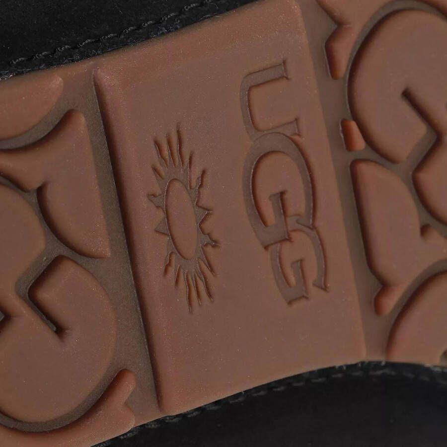 UGG Pantoffels Dames Sloffen Instappers Suède Harde zool Dichte hiel 1106878 Zwart