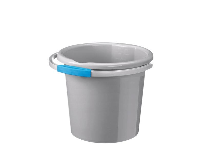Sigma Home Putzeimer Water-Line 12 l, Grau Plastikeimer mit Ausguss