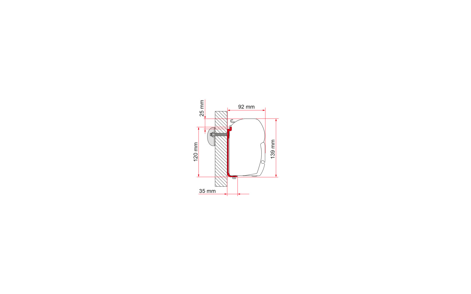 Fiamma Kit AS 110 Markisenadapter für Fiamma F45
