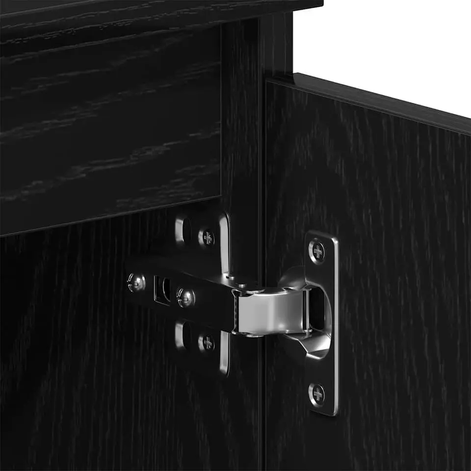 vidaXL - TV-meubel met legplank en 2 deuren - Zwart eiken - 102x30x36 cm