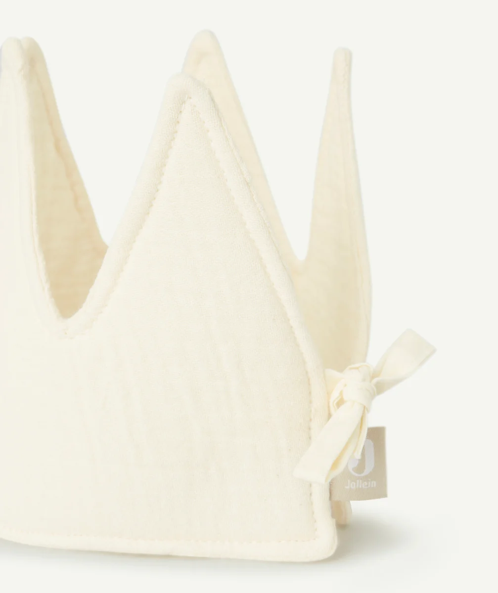 JOLLEINCOURONNE D'ANNIVERSAIRE 12x35CM EN GAZE DE COTON COULEUR IVOIRE