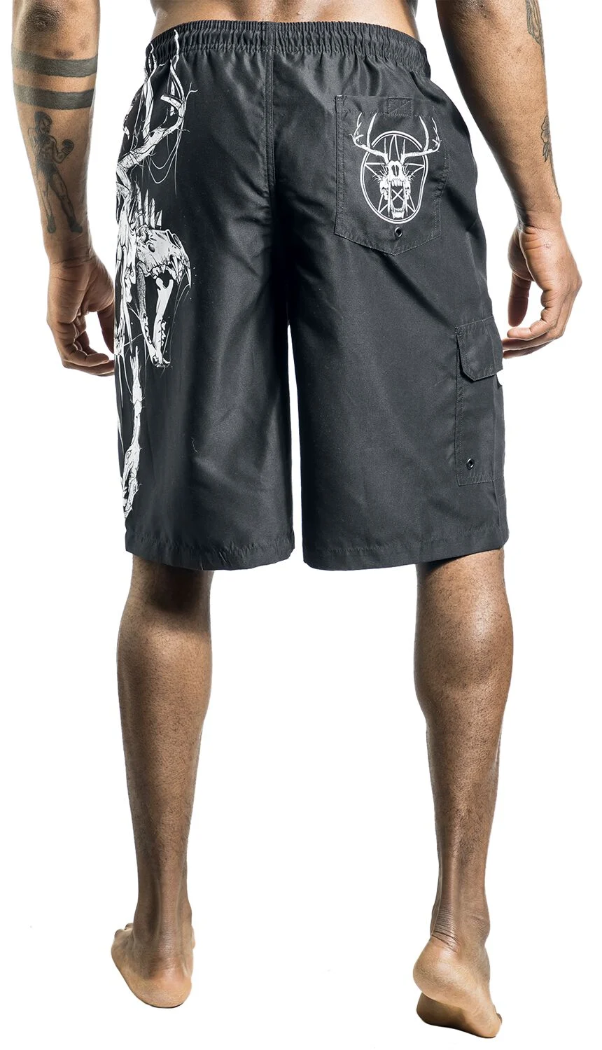 Animal Skull Swim Shorts | Gothicana by EMP Short de bain