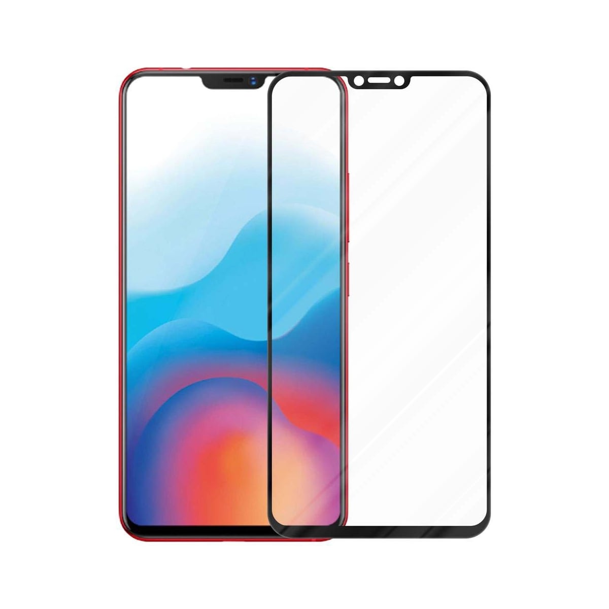 Vivo X21 Skjermbeskytter Skärmskydd (svart)