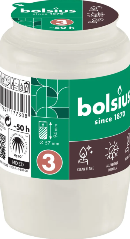 Bolsius Graflicht Nr3 Wit 1 Stuk