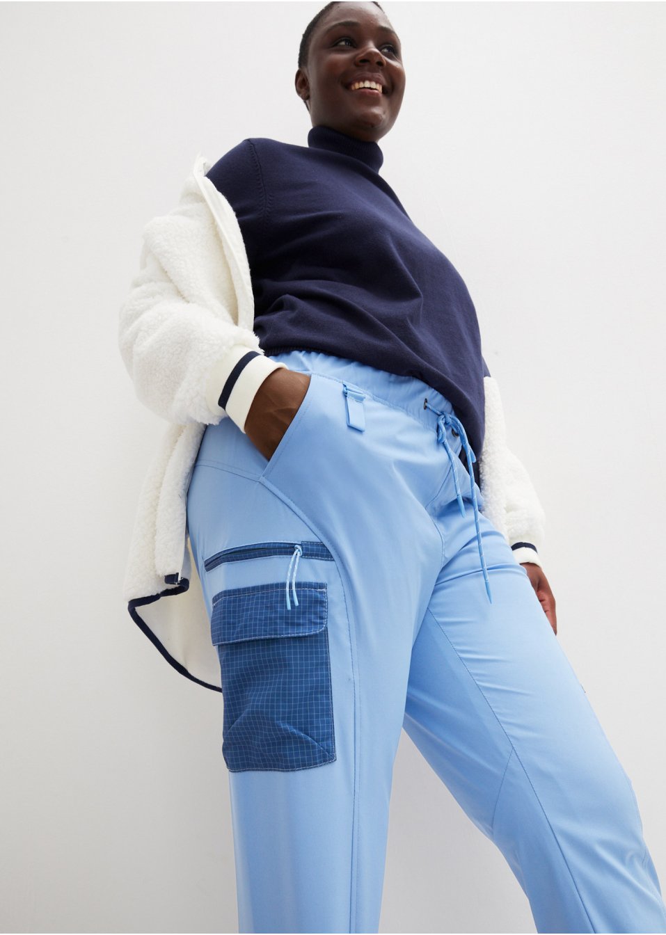 Pantalon fonctionnel étanche avec taille confortable, longueur cheville