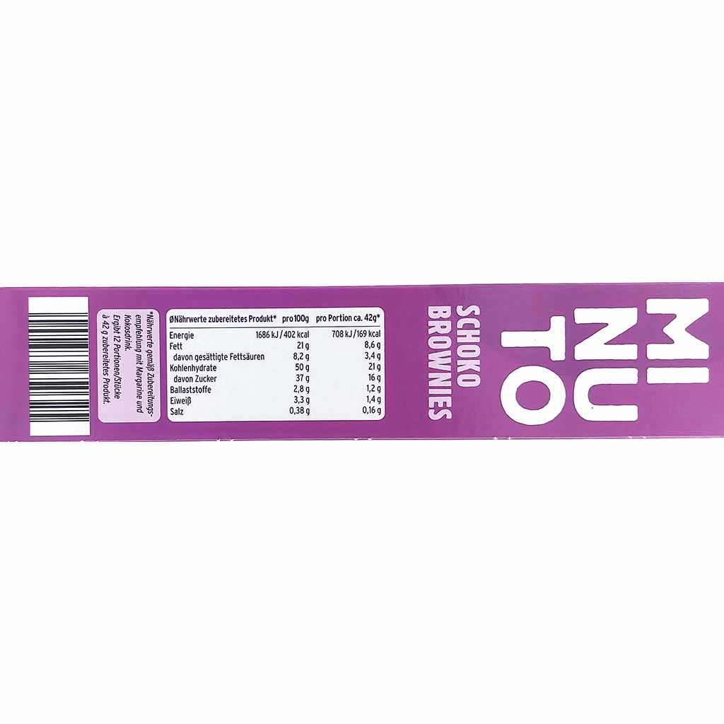 Minuto Vegane Schoko Brownies 314g MHD:31.1.25