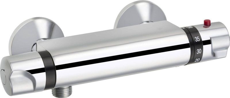 Saqu Ecoline Thermostatische Douchekraan 12 Incl. Koppelingen Chroom Thermostaatkraan