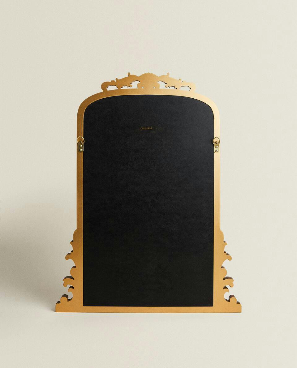 ESPELHO DE MADEIRA DOURADO